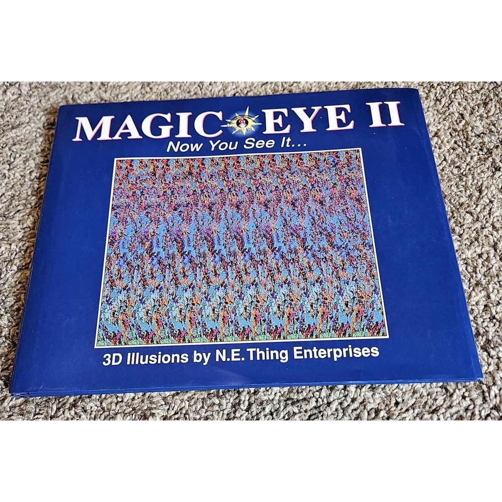 Magic Eye II 3D Illusions Hardcover 1994 Stereogram Book 90s Nostalgia Like‎ New